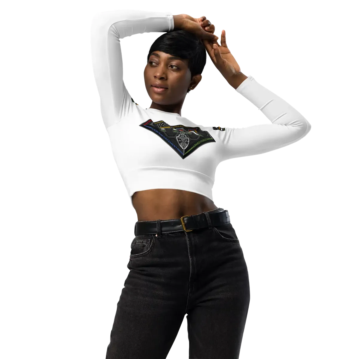 Long-Sleeve Crop Top